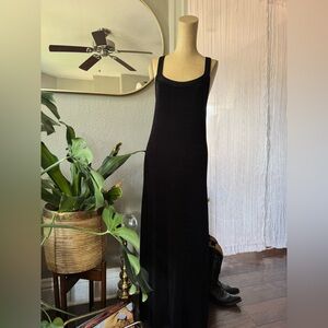 90’s Black slinky Maxi Dress